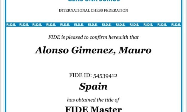 Mauro Alonso aconsegueix el títol de Mestre FIDE