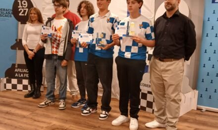 Mauro Alonso, Liam Valle i Marc Mallorquí, premiats als taulers Sub16